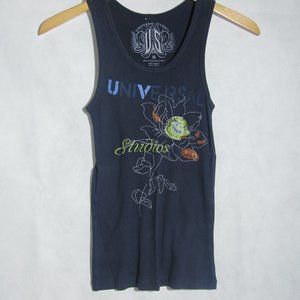 Universal Studios Navy Blue Logo Tank Top Slim Fit